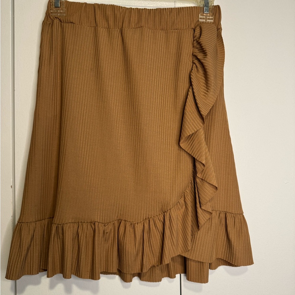 Brown Ruffled Women's Skirt